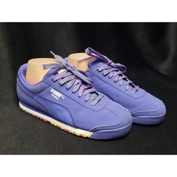 Puma Sport Lifestyle Roma Purple Low Top Kids Shoes Sneakers Size 6 - Picture 10 of 10